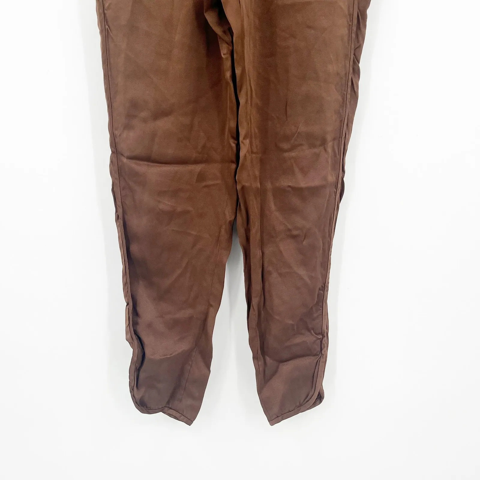 Zara Womens Satin Slinky Pull On High Rise Elastic Waist Jogger‎ Pants Size S - Image 3
