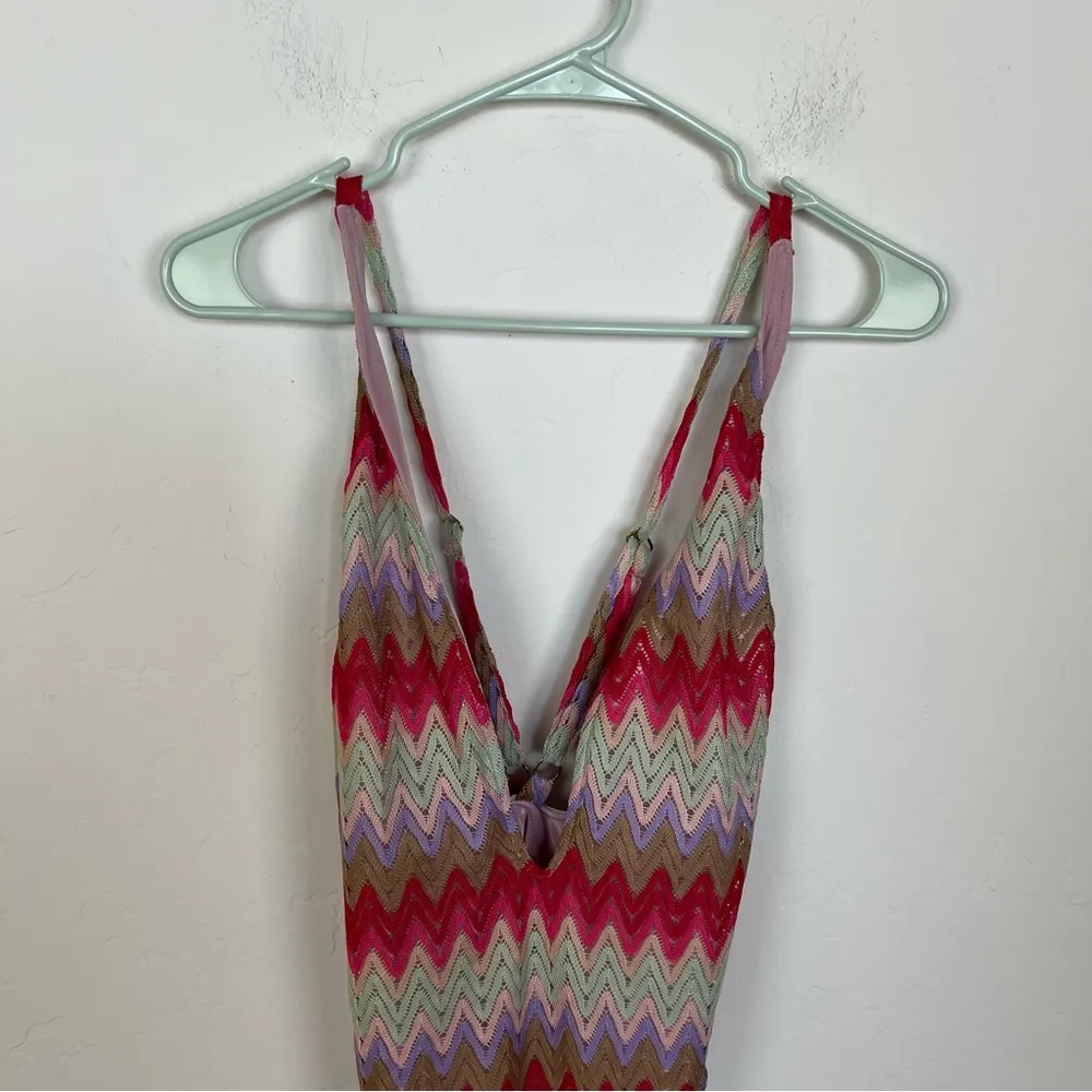 Show Me Your MuMu Biarritz Zigzag Knit Bodysuit - Image 3