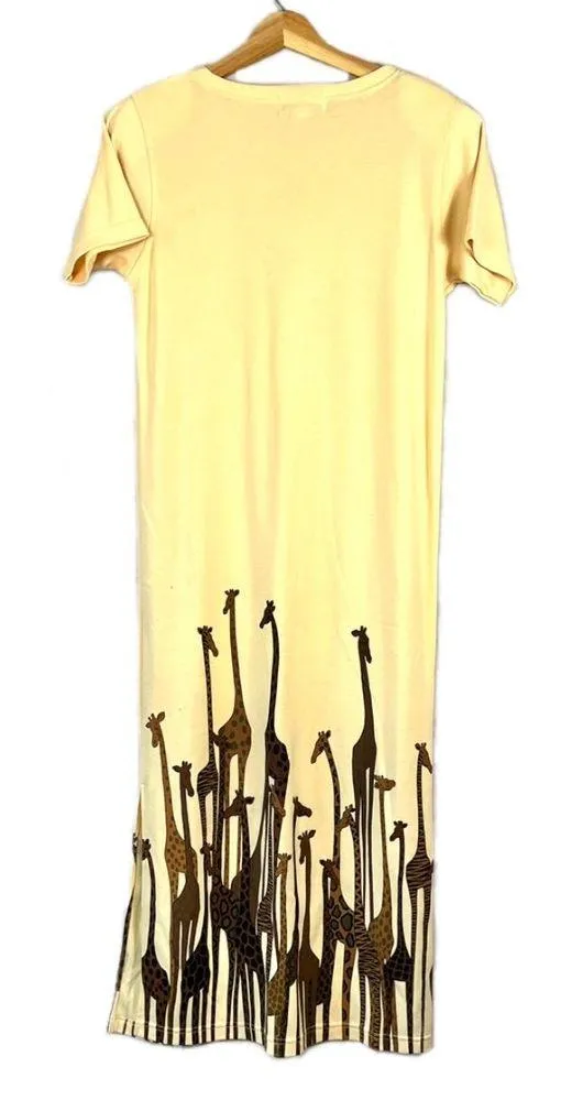 Vintage Yellow Lisa International Maxi Dress M Size M - Image 2
