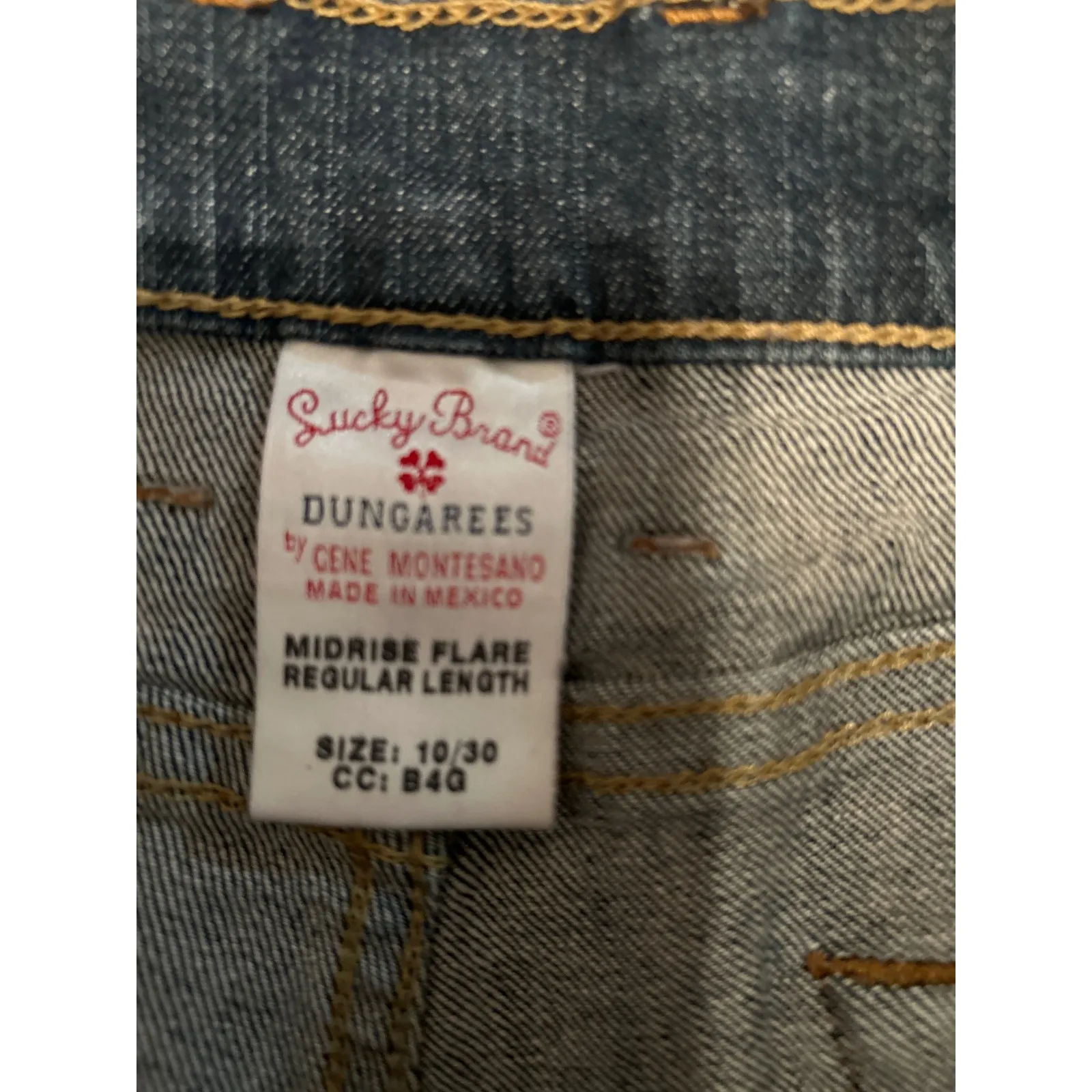 Lucky Brand Dungarees Womens Jeans Midrise Flare Reg Length Size 10 30 Dark Wash - Image 3