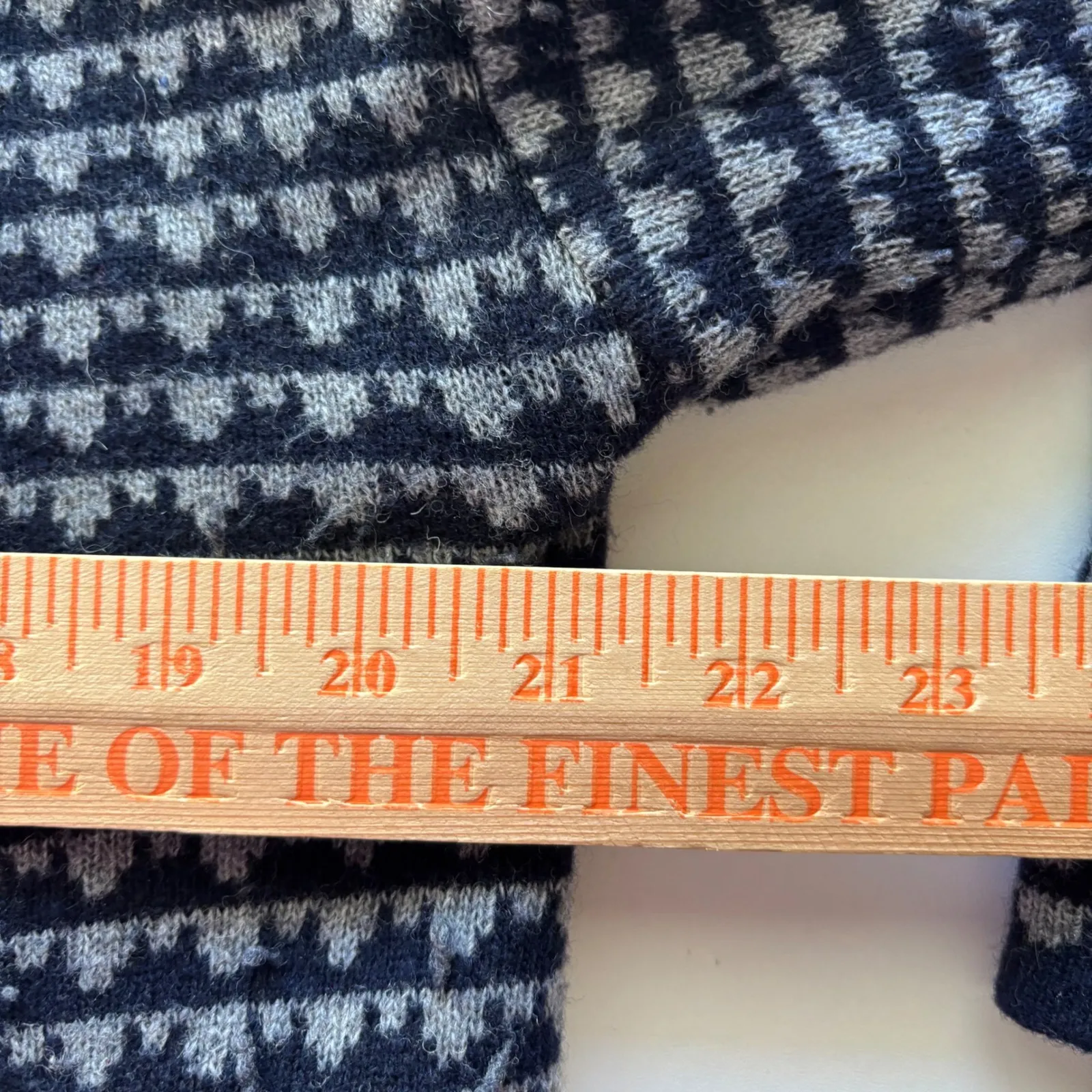 A. IDA Made In Italy Wool Blend Cardigan Faux Fur Collar Womens Sz L‎ Blue Size L - Image 8