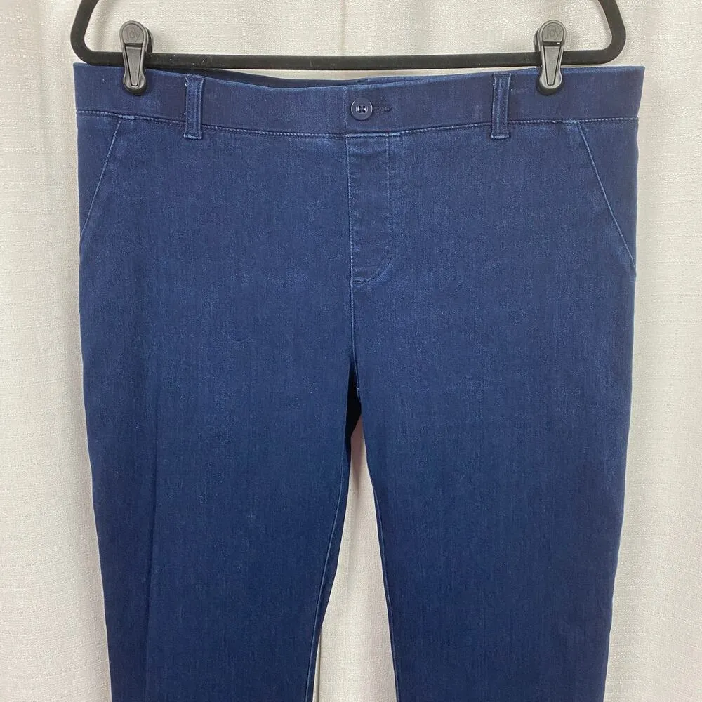 Betabrand Yoga Denim Straight Leg Pull On Jean Pants Sz.XLP - Image 3