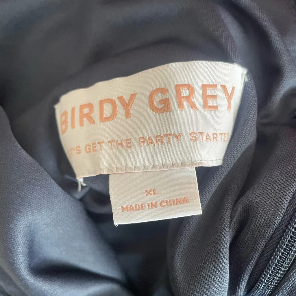 Birdy Grey Shamin Crepe Maxi Dress in Navy Blue Size XL - Image 4