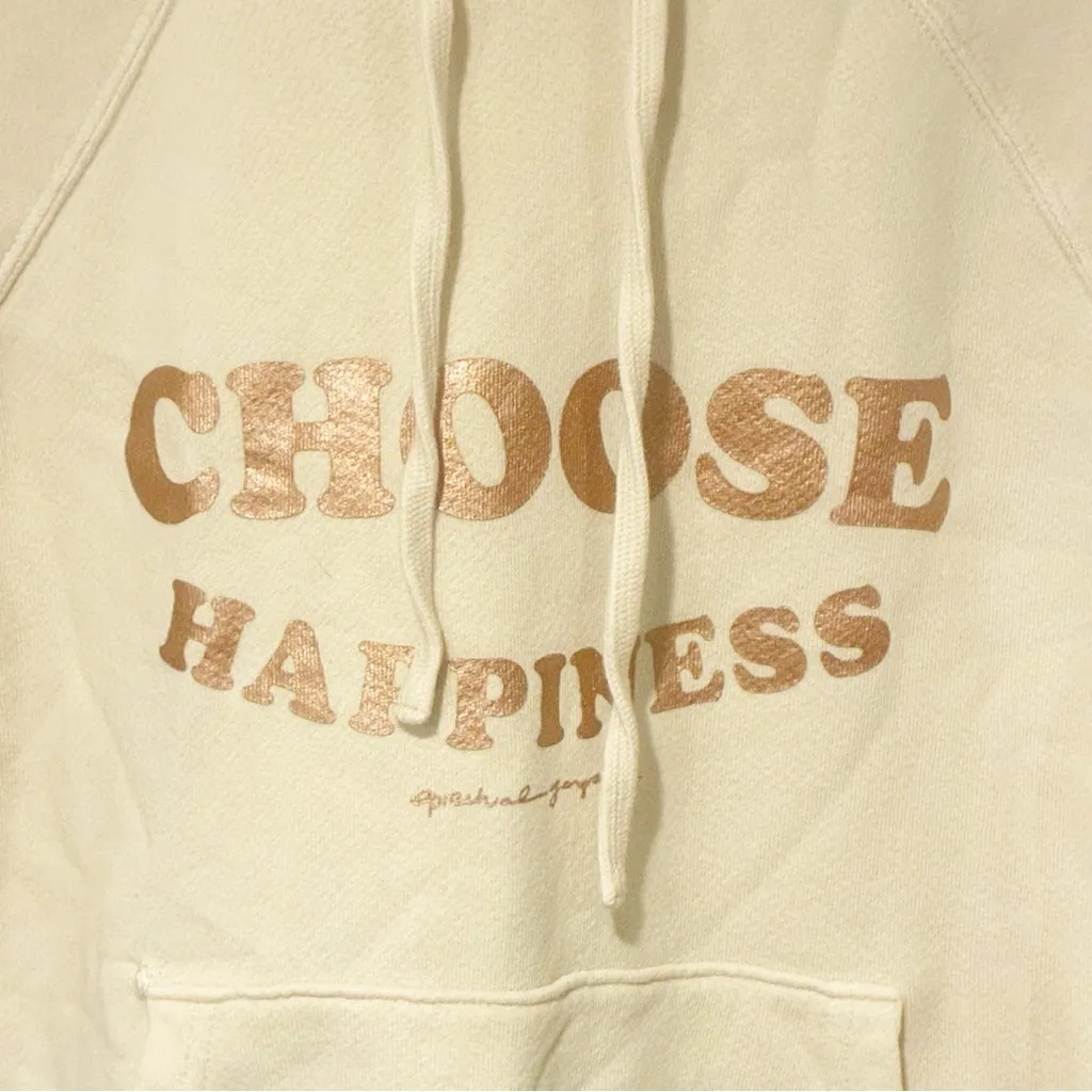Spiritual Gangster Size Small Tan Happiness Classic Kangaroo Pocket Hoodie - Image 3