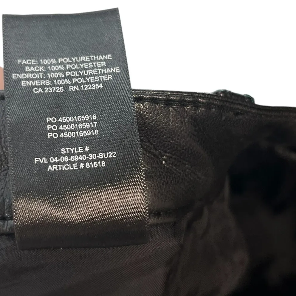 Aritzia Wilfred The‎ Melina Pant Faux Vegan Leather High Waist Black Size 0 - Image 14