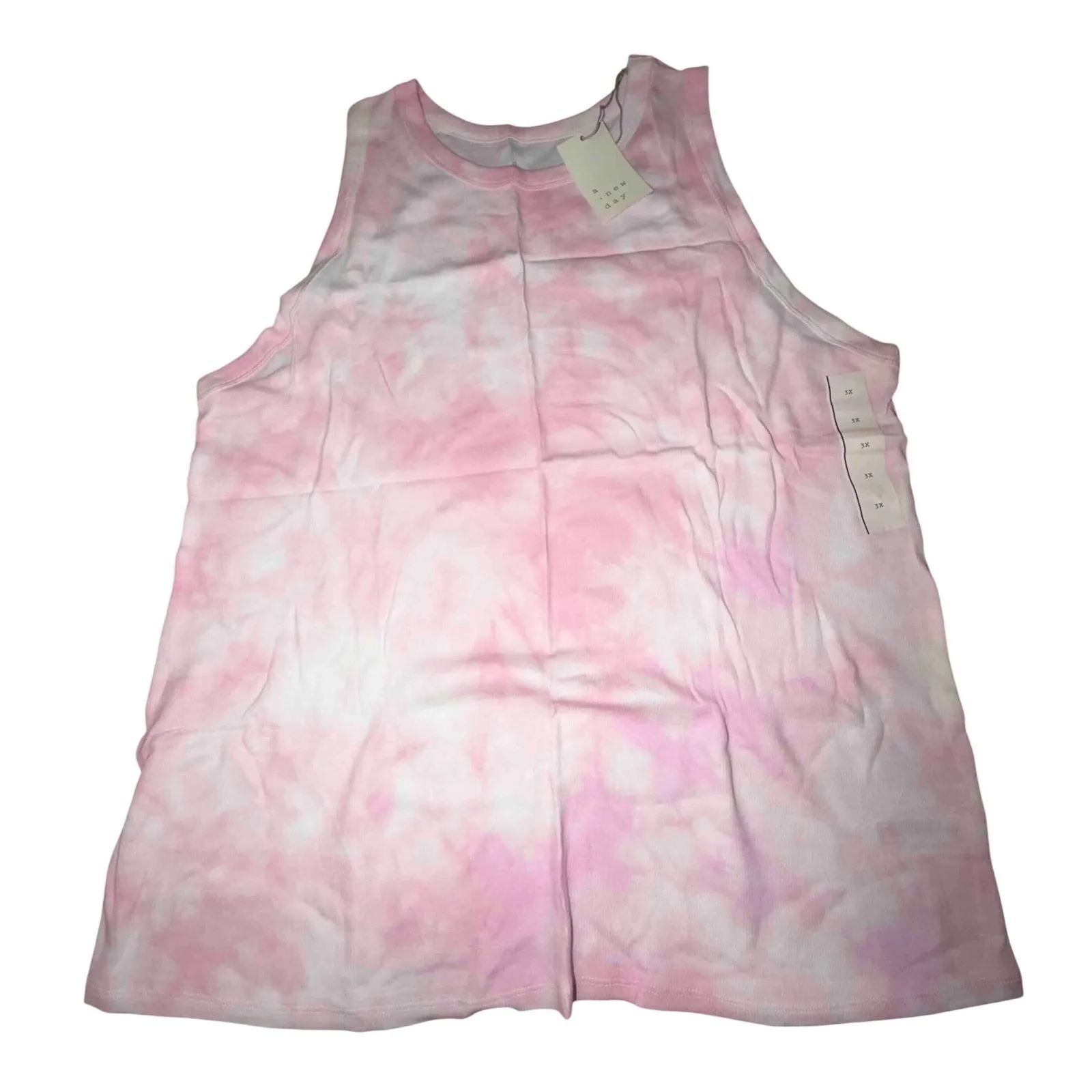 A New Day Womens Pink Tie Dye Tank Top Athletic, Size 3X, NWT - Image 3