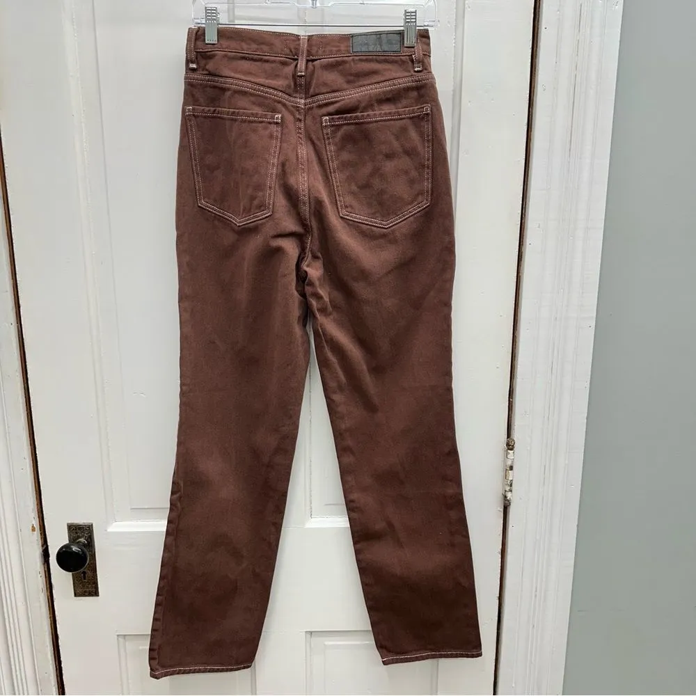 PACSUN Pacific Sunwear brown denim dad jeans women's 27 x 30‎ button fly - Image 5