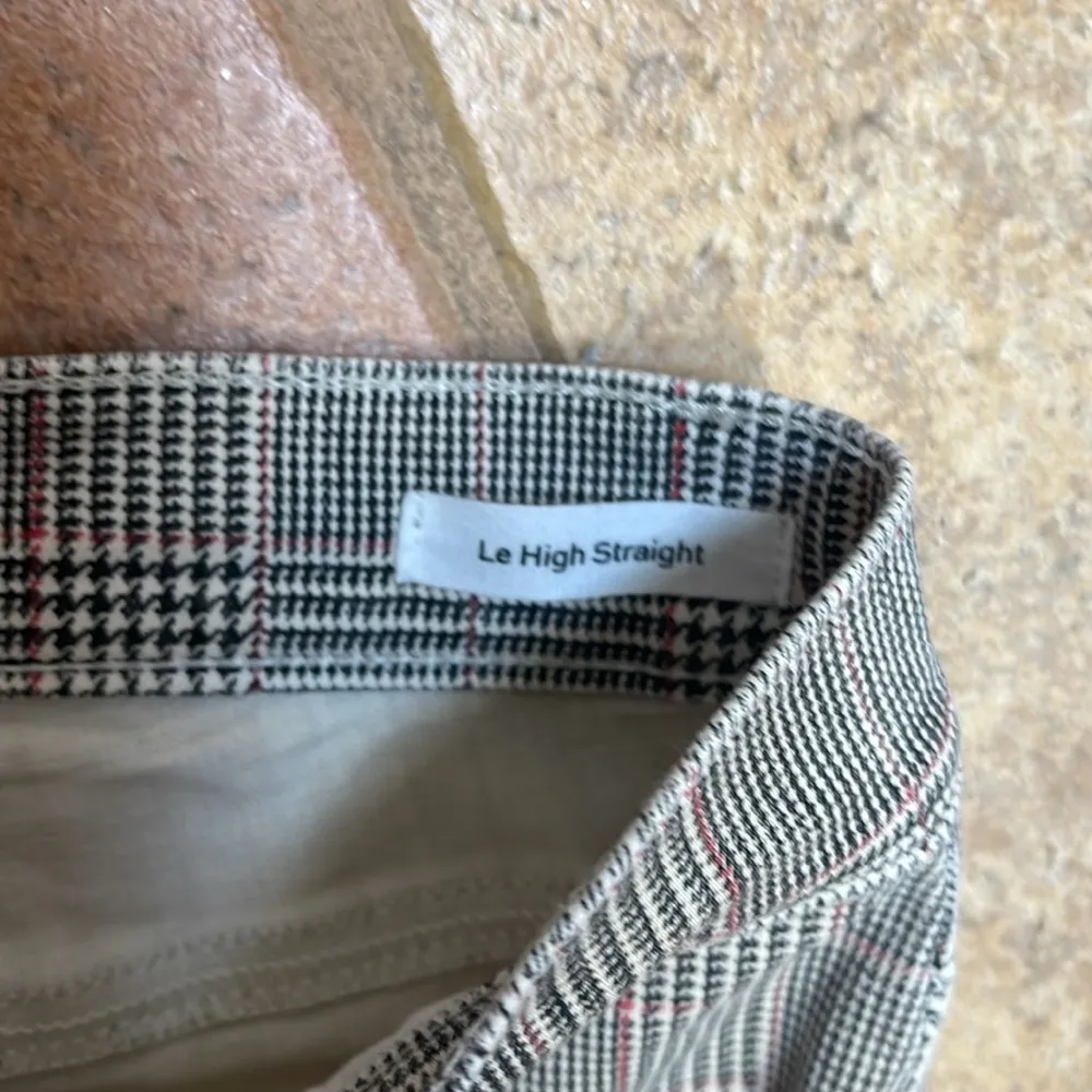 Frame houndstooth plaits Le High Straight jeans size 24 - Image 4