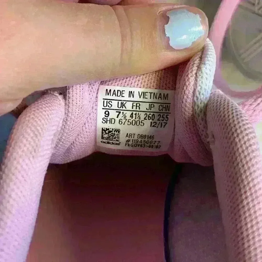 Adidas pink sneaker sz 9 casual preppy Barbie streetwear comfy school *flaw - Image 10