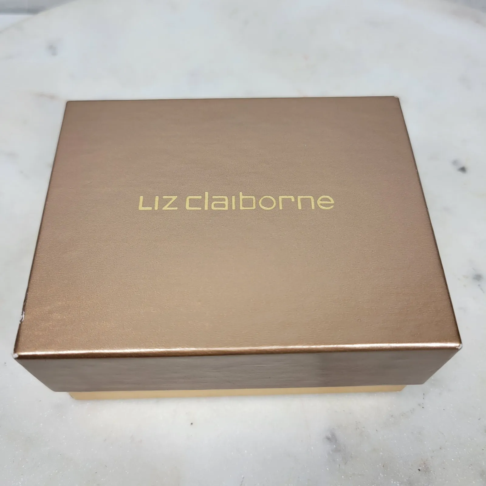 VTG Liz Claiborne Frog Brooch Gold Silver Tone Rhinestone Jewelry Dead Stock - Image 2