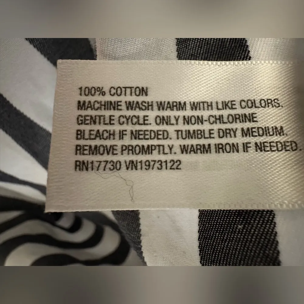 A New Day Women's Short Sleeve Shirtdress Navy White Stripe - Image 5