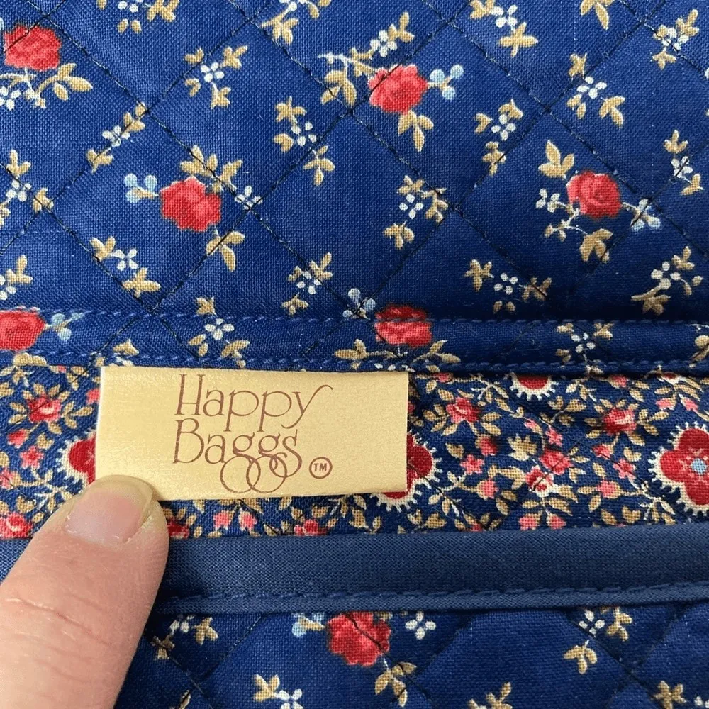 Vintage Happy Baggs‎ Cotton Quilted Wallet Blue - Image 11