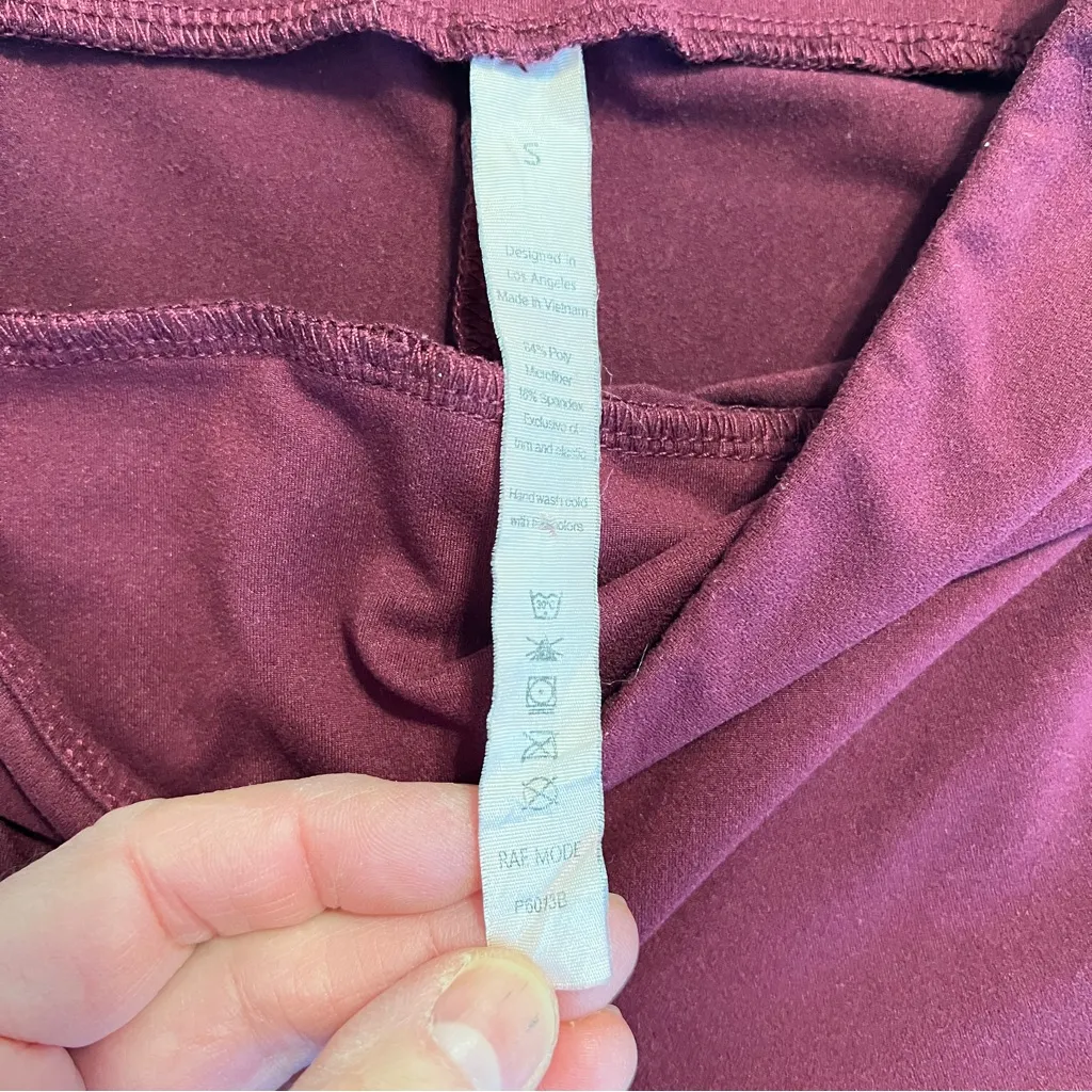 Leggings size maroon wine burgundy Small - Image 4