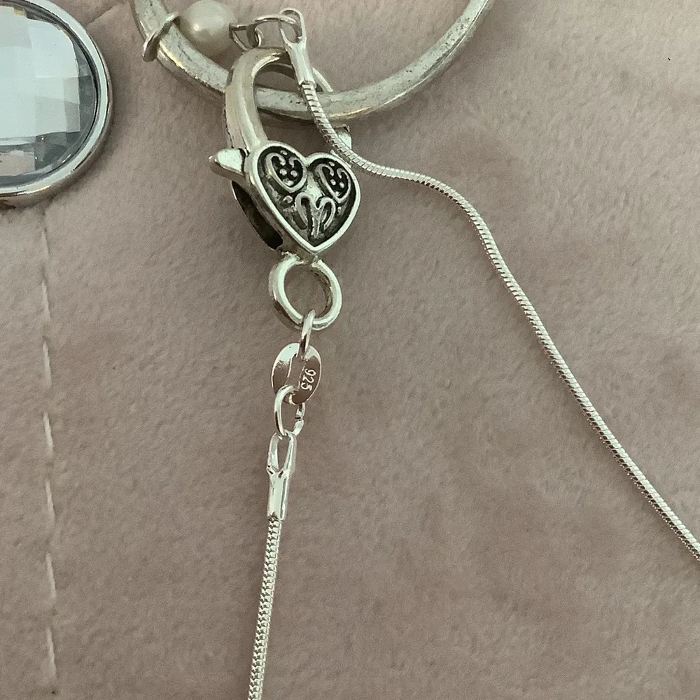 Vintage sterling black sparkle necklace - Image 4