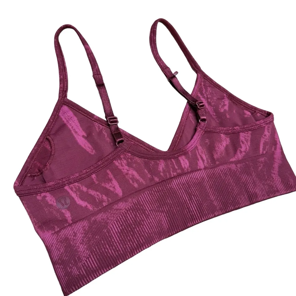 Lululemon Ebb To Street Bra A/B Cup Stone Wash Chianti Seamless W2BS2S Size 8 - Image 9