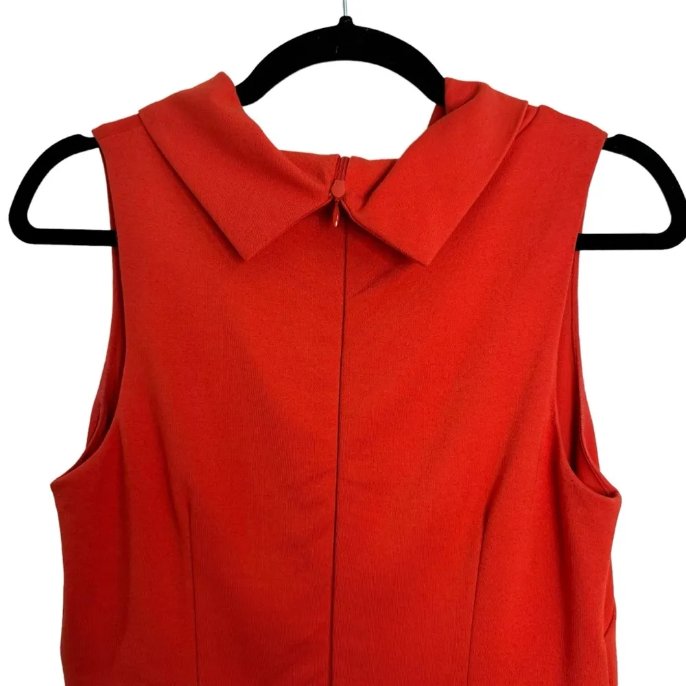 Alice & Trixie Red Sleeveless Back Collar Pleated Dress - Image 6