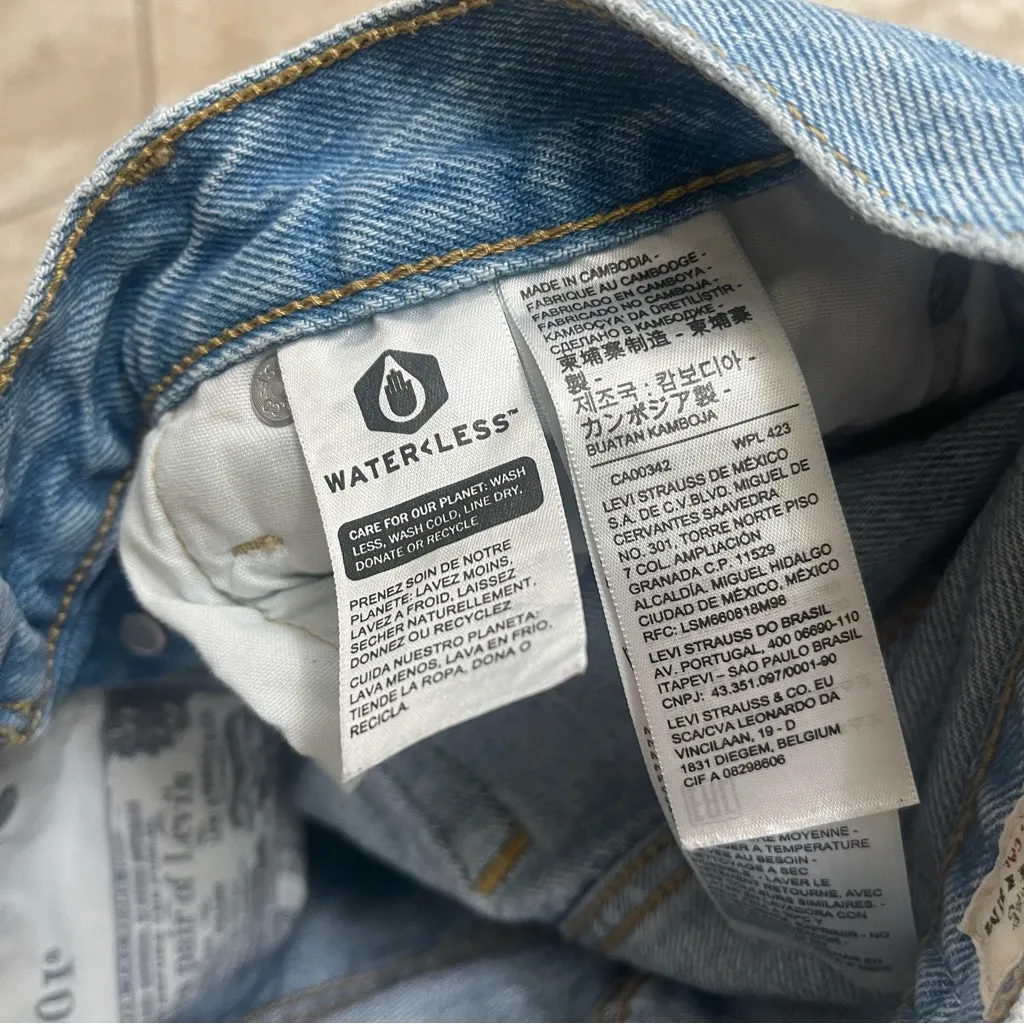 Levis Premium Pants Women 25‎ Blue Denim Jeans Big E Cotton Blend 25x28 - Image 10