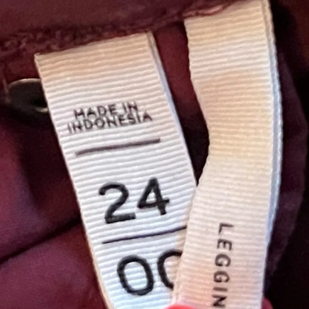 LOFT Legging Skinny Low Rise Burgundy Dark Red Low Rise Ankle Zip Pants 00 24 - Image 7