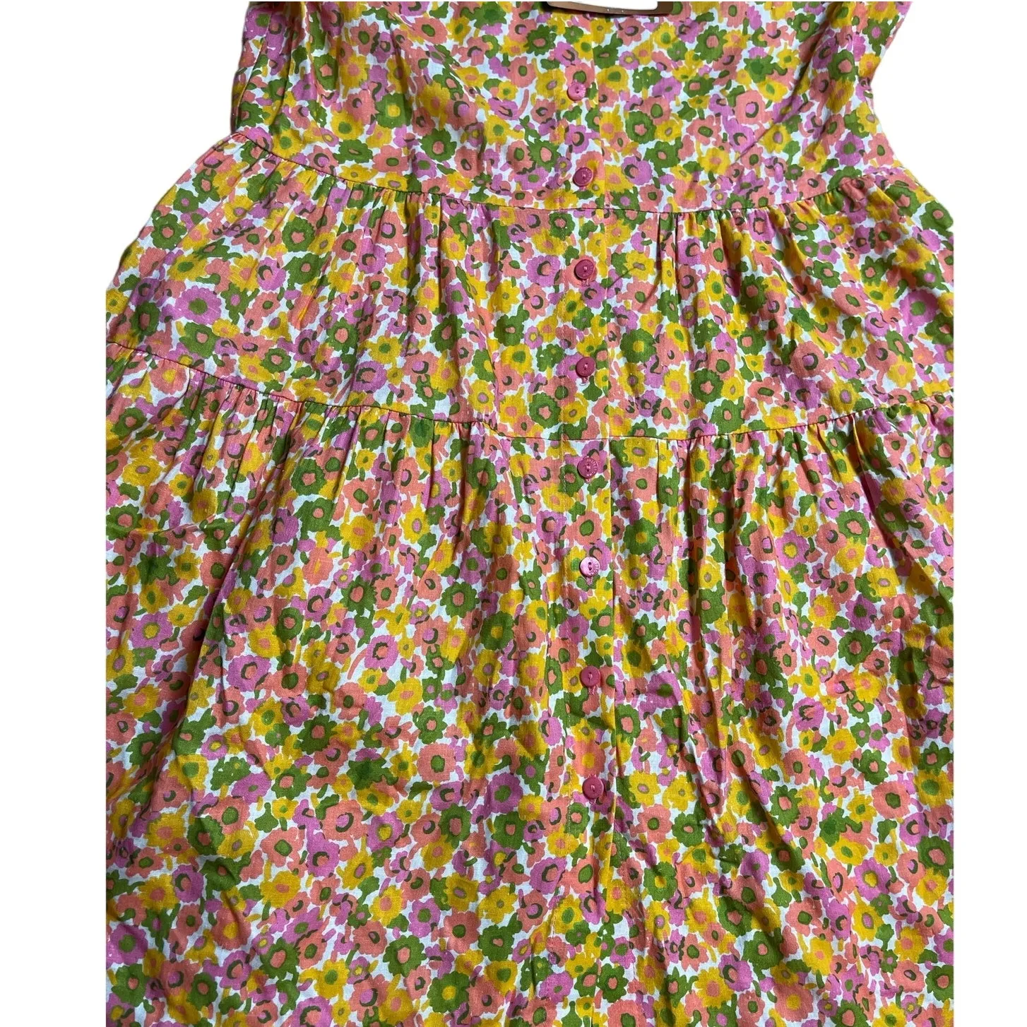 Julie Brown New‎ York Oversized Linen Scoop Neck Button Down Sundress Size XS - Image 6