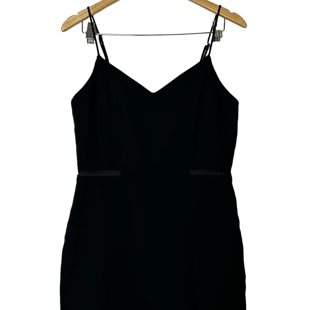 Maeve Anthropologie Flare Leg Tuxedo Jumpsuit Black Size 8 - Image 4