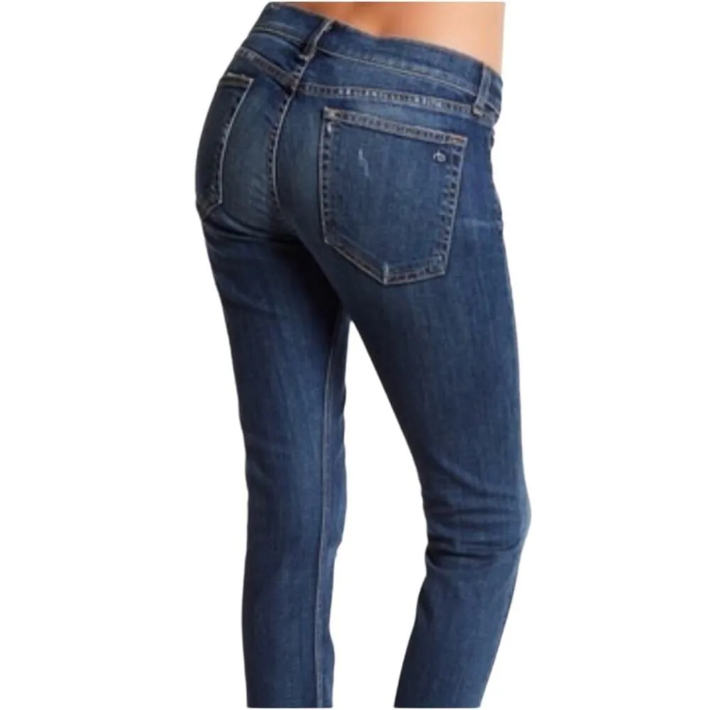 RAG & BONE Dre Capri Jean Women Sz 27 Blue Distressed Normcore Business Classic - Image 4