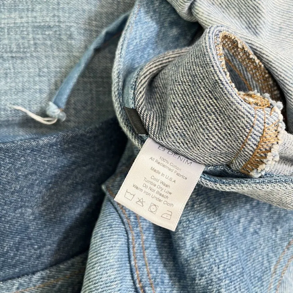 EB Denim Lace‎ Up in Medium Wash Blue Size 2 - Image 15