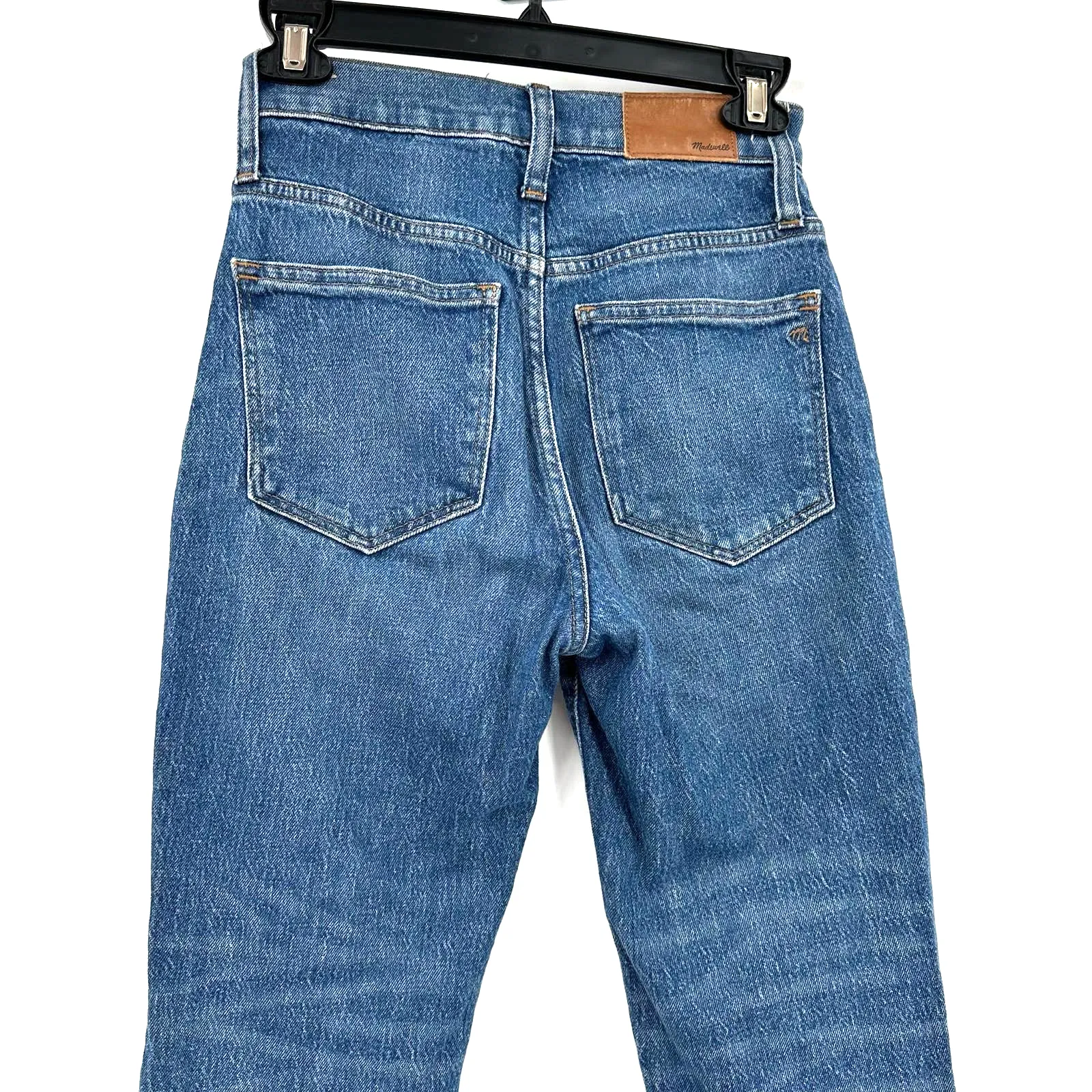 Madewell size 23 classic straight jean blue‎ denim high waisted nondistressed - Image 4