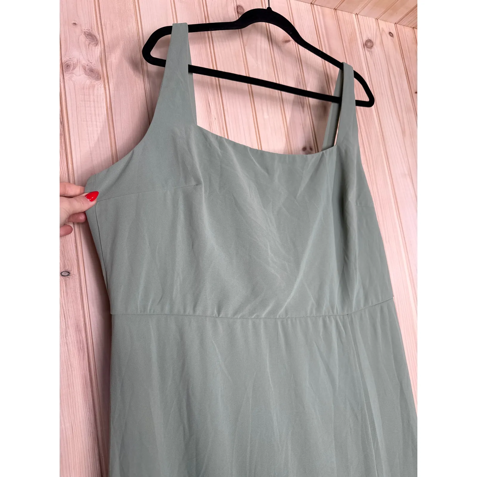 NWT Lulus Remarkable Arrival Sage Brush Sleeveless Maxi Dress Bridesmaid Sz XXL - Image 4
