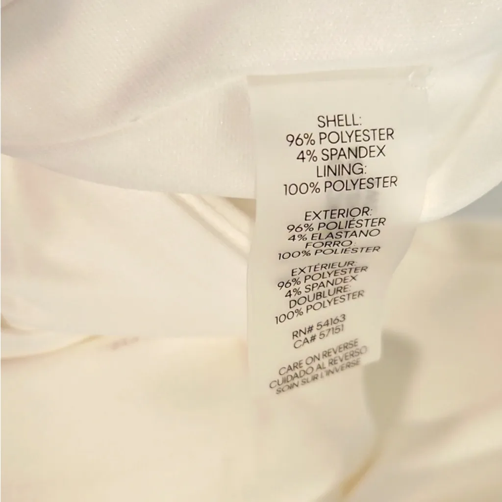 NWT Karl Lagerfeld White Sleeveless Dress with diamond bow embellishment. Size 6 - Image 11