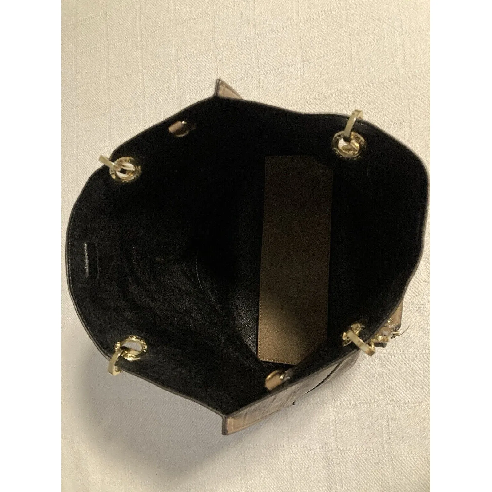 Calvin Klein Handbag Purse Tote Shoulder Bag Brown Taupe Tan Magnetic Closure - Image 11