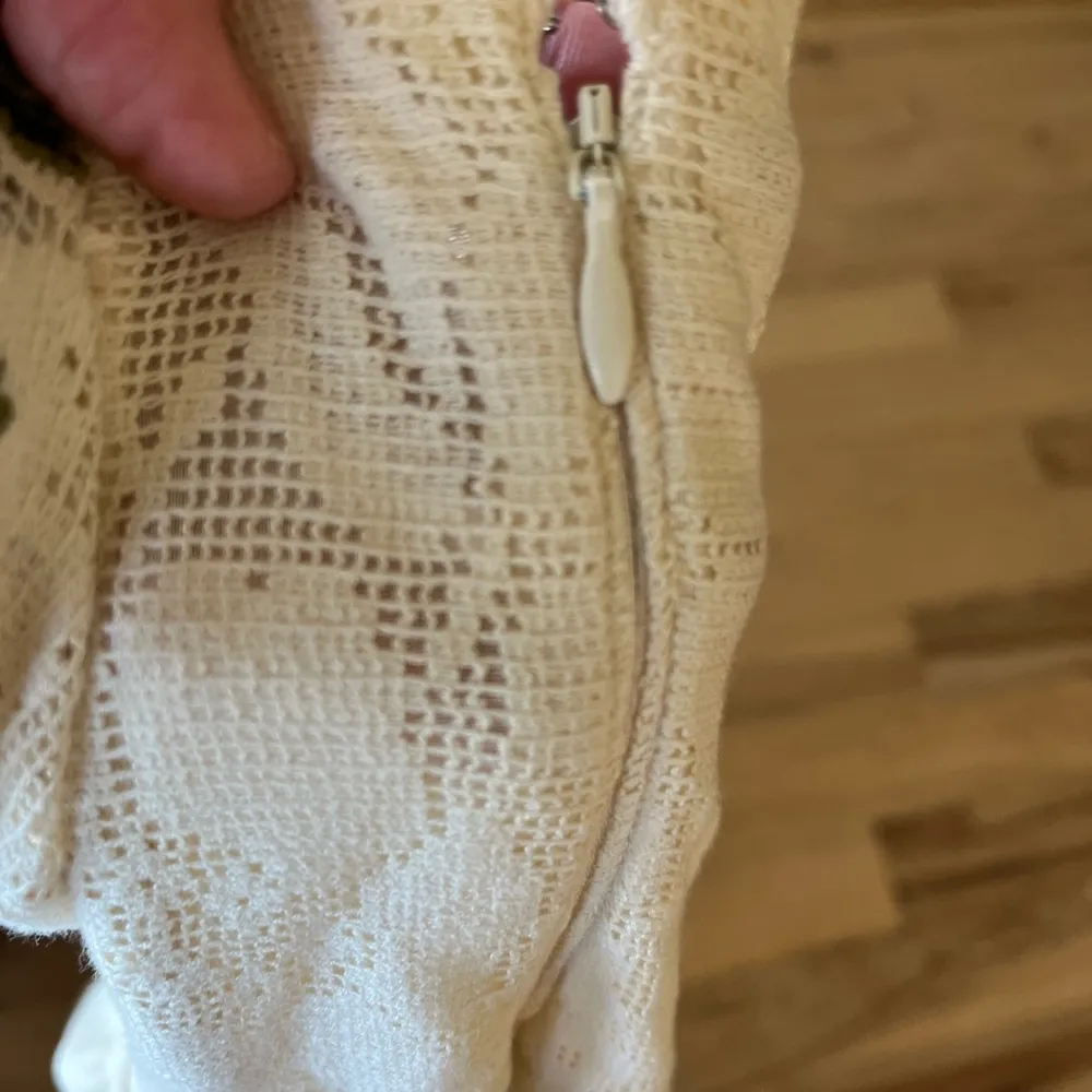 Beige Embroidered Strapless Mini Dress Womens XS - Image 14