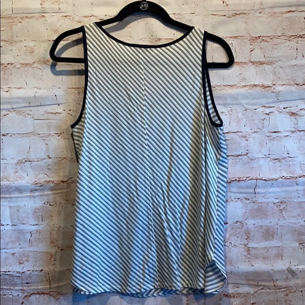 LOFT tank top S Navy stripe v neck layering - Image 6
