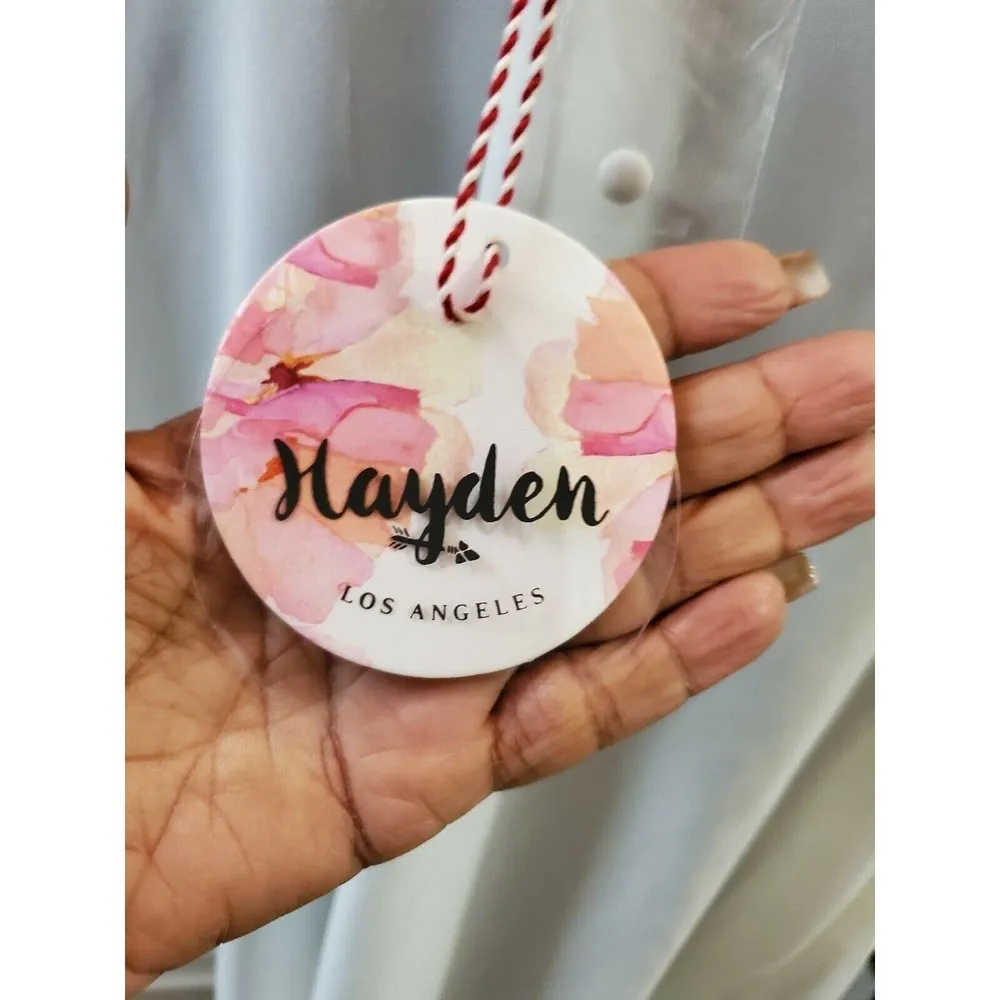 Hayden Women's White 100% Polyester Long Sleeve V Neck Casual Top Shirt - Image 9