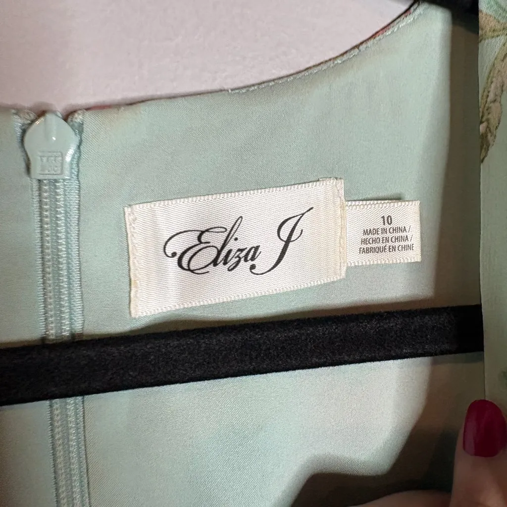 Eliza J green floral midi dress - Image 4