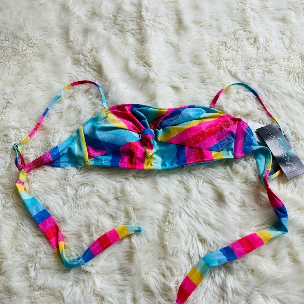California Waves Rainbow Row Handkerchief Bandeau - Image 4