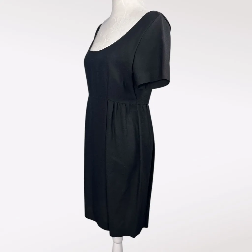 Vintage Black Knee Length Dress Made in Italy Small - Image 4