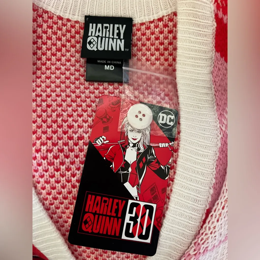 DC Comics Harley Quinn Diamond Cardigan (Medium) - Image 6