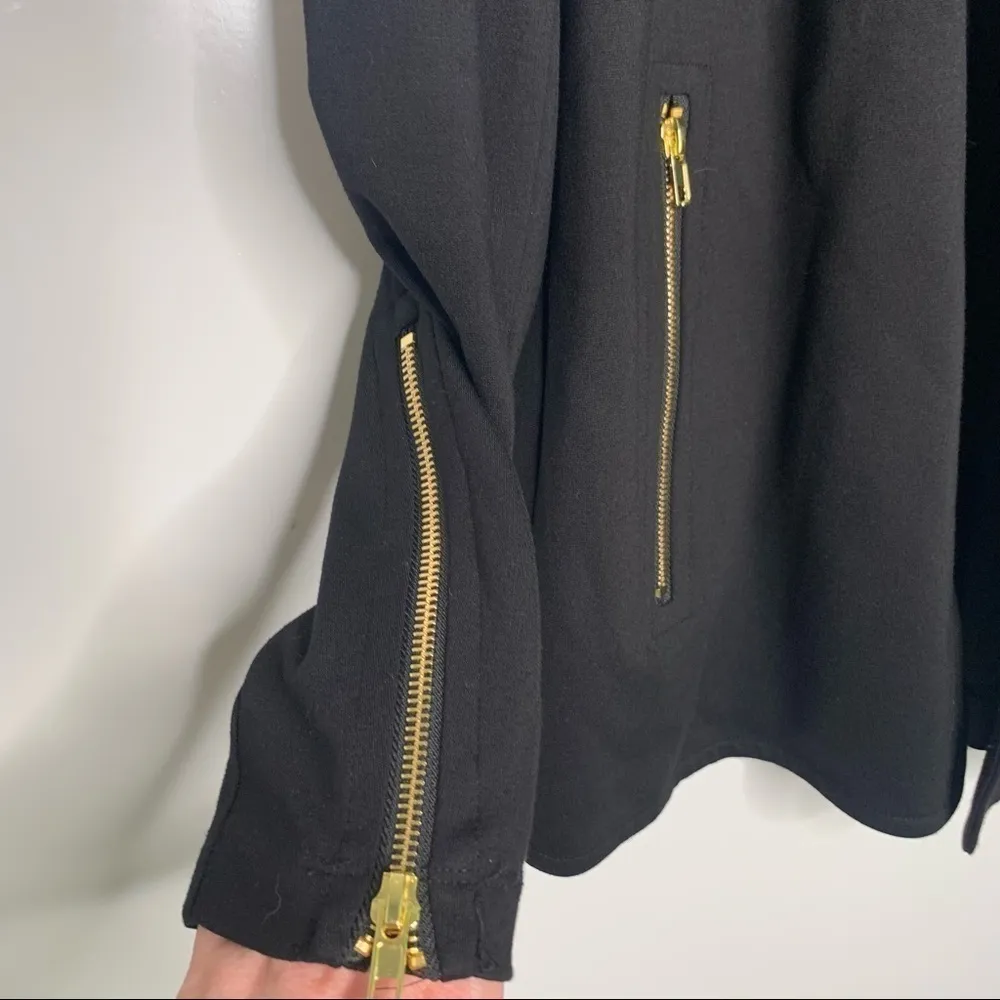 Carmen Marc Valvo Black Jersey Blazer Size Small - Image 3