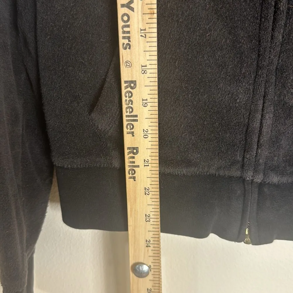 Y2K PINK Victoria’s Secret black zip up love pink sequin jacket size small - Image 8