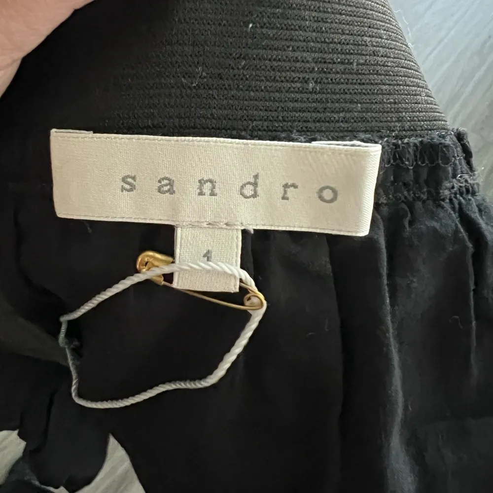 Sandro Black Pleated Skater Mini Skirt - Image 11