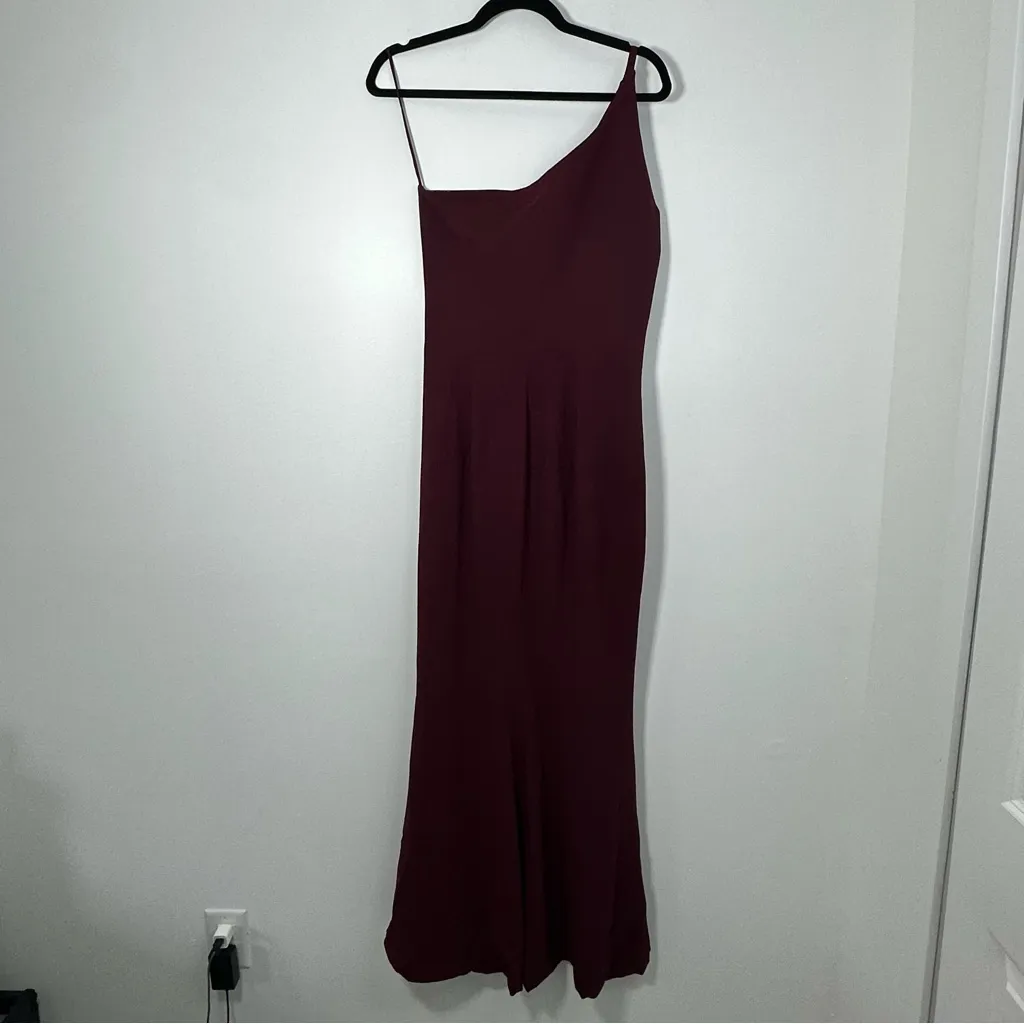 Dress The Population Bridal Amy One Shoulder Maxi Dress Size M - Image 3