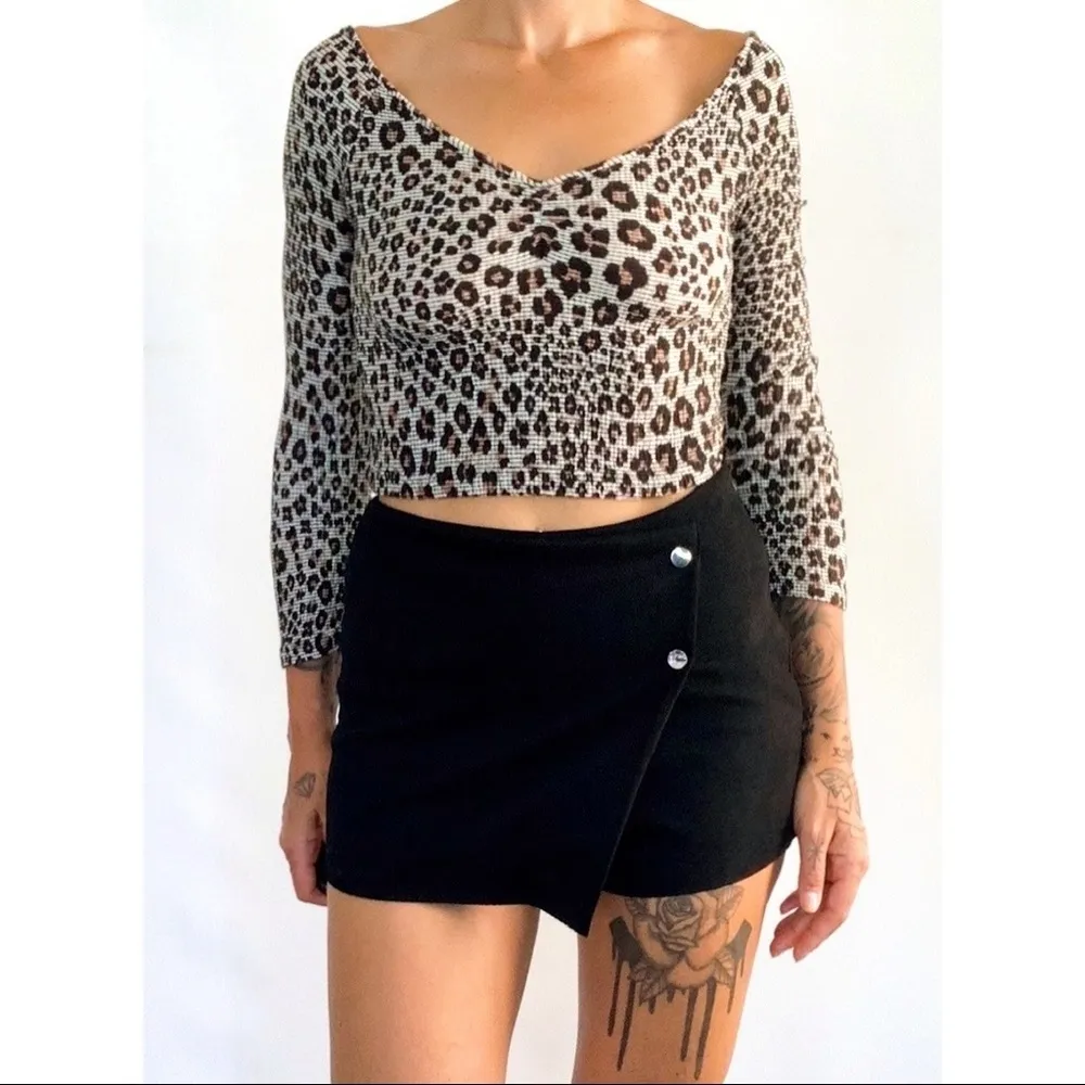 Love Tree Black Suede Skort/Skirt • Women’s S - Image 2