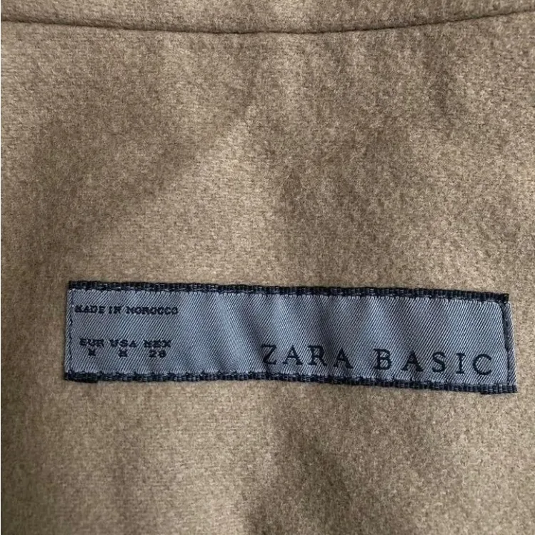 Zara women’s Beige Jacket 80% wool Size M. - Image 8