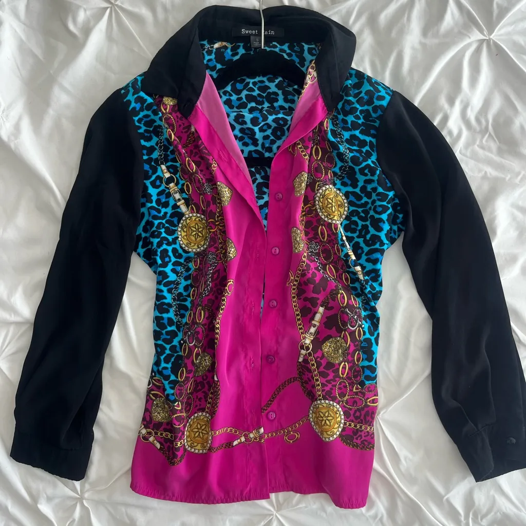 Sweet Rain Women's Pink and Blue Blazer - Image 2