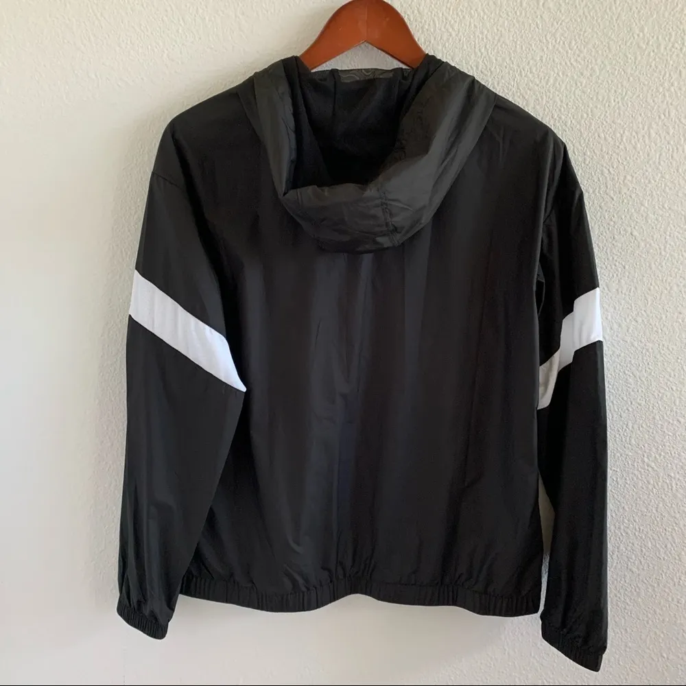 Puma A.C.E. Half Zip Hooded Jacket Windbreaker Lightweight Black White Small - Image 2