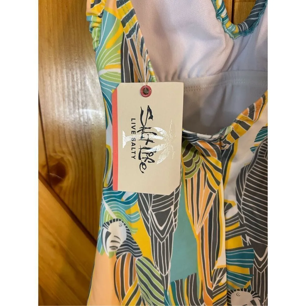Salt Life swimsuit one piece tropical white size petite XS nwt (0137) - Image 4