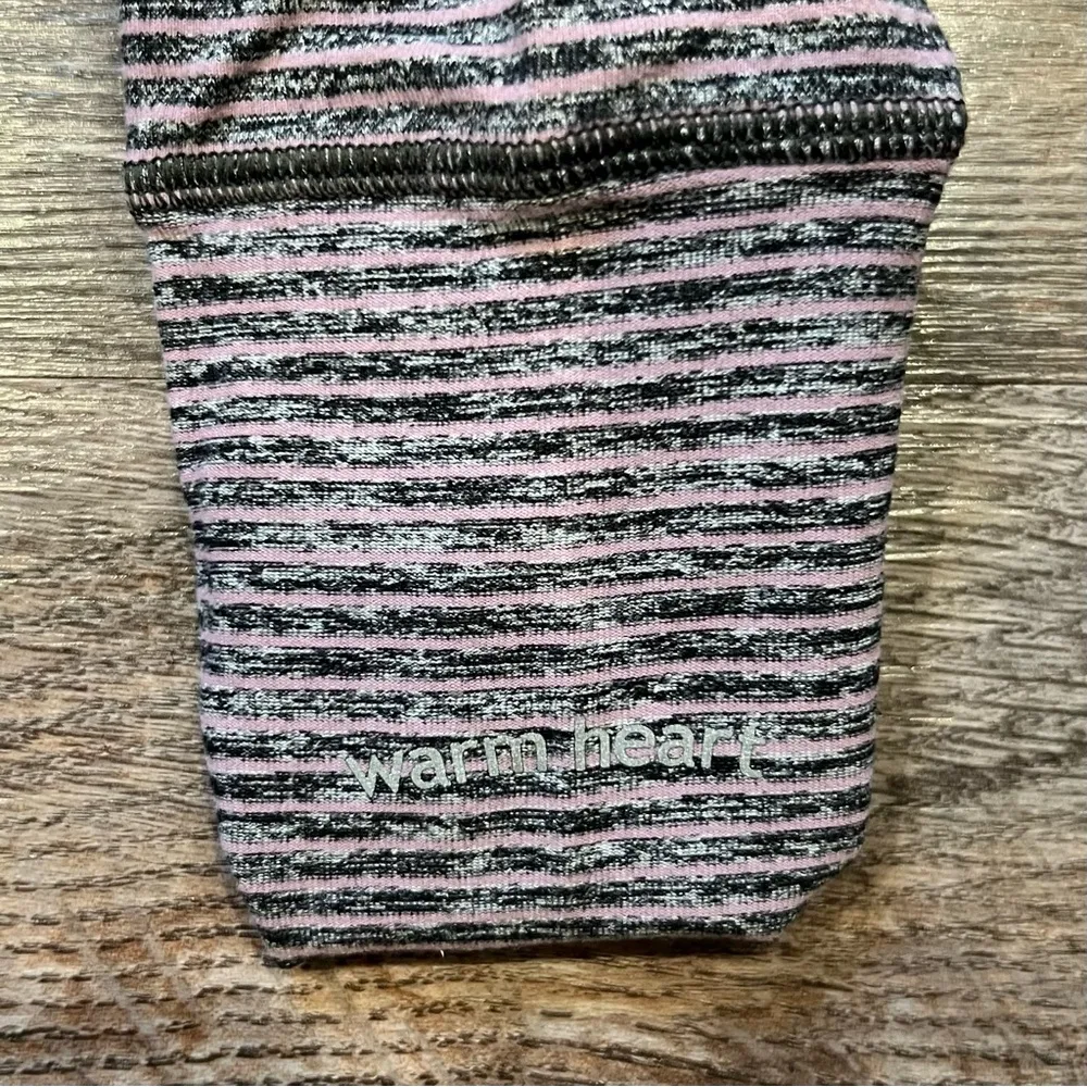 Lululemon Race Your Pace 1/2 Zip Pullover Light Purple Stripes Size 8 - Image 3