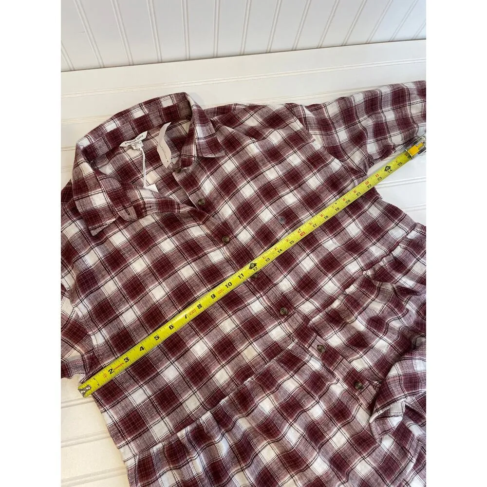 NWT American Eagle Outfitters Checked Spread-Collar Shirt with Patch Pocket Sz M - Image 5