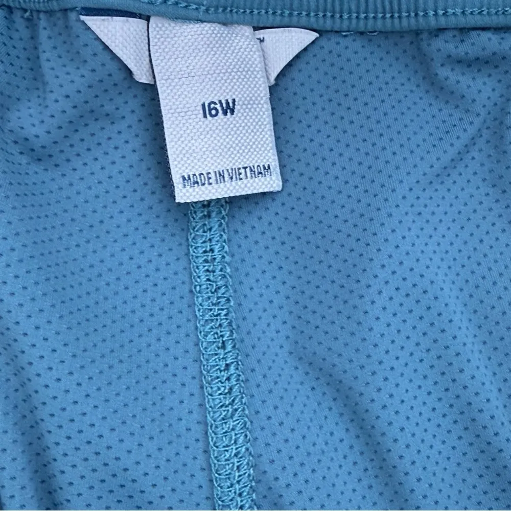 Duluth Trading Co. Teal Casual Skort. Front and‎ back Pockets size 16W Green - Image 4