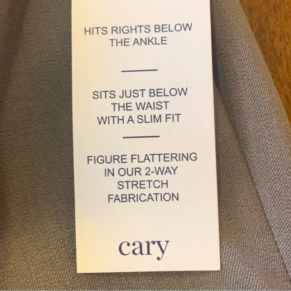 Crown & Ivy size 6 NWT Cary chino pants gray stretch tapered pants. - Image 4